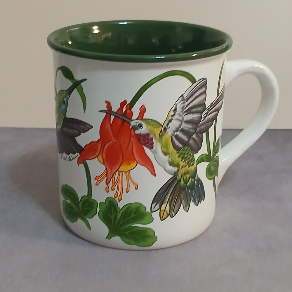 Potpourri Designs 1995 "Hummingbird Garden" 12 Oz Mug by Shao Wei Liu of Korea
